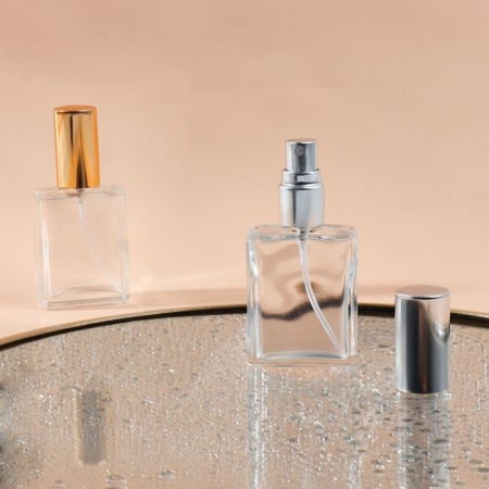 Perfume bottle, with a spray, 15 ml, silver color-3