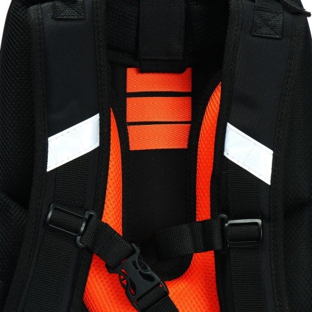 School backpack 38 x 30 x 16 cm, ergonomic back, stavia "spider", black-11