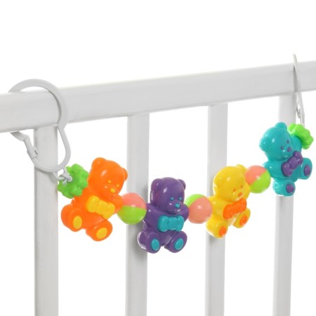 Stretching to a stroller/crib "Funny Bear", 4 toys, crumb me-7