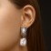 Earrings with pearls "exclus" velvet mah, color silver