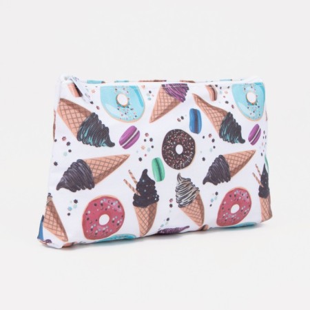 Cosmetic bag with lightning, white/multi -colored color