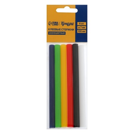Glue rods tundra, 7 x 100 mm, multi -colored, 6 pcs.-5