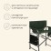 Folding chair with a table, 54 x 45 x 78 cm, up to 120 kg, green color