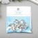 Decor Metal for creativity "Dolphin with heart" silver 2.3x1.8 cm