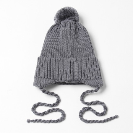 Children's hat minku, size 44-46, color gray color-2