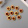 Decor for creativity wood, felt "clothespin. Sunflower" set 10 pcs 1.5x2.5x2.8 cm