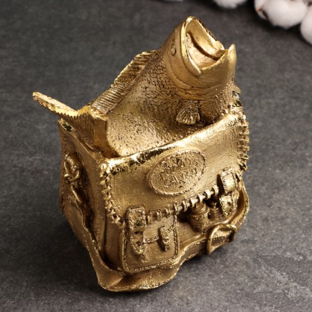 Figure - stand "Fish in the bag" 18x13x10cm, bronze-1