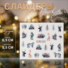 Слайдер-дизайн для ногтей 6,5*5,5см BN-2427 (фас 6шт цена за шт) подложка QF