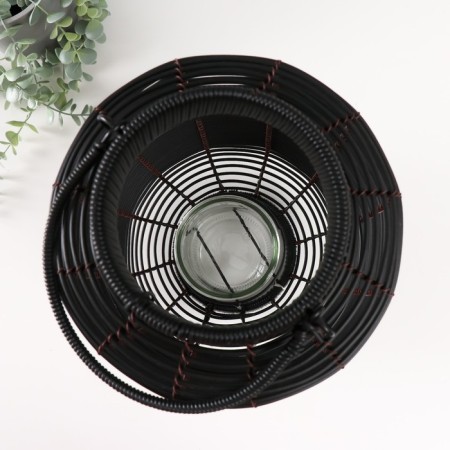 Metal candlestick, PVC "flashlight. Black lady" black 40.5x23x23 cm-2