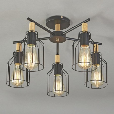 Ceiling lamp 5x60W E27, size 50x50x31 cm-2