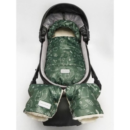 Winter fur "animals", size 105 cm, khaki-8