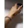 Bracelet with rhinestones "Zircon" Izk, path, white color in silver, 15cm