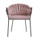 Lind chair, 600 × 530 × 770 mm, velor, pink color