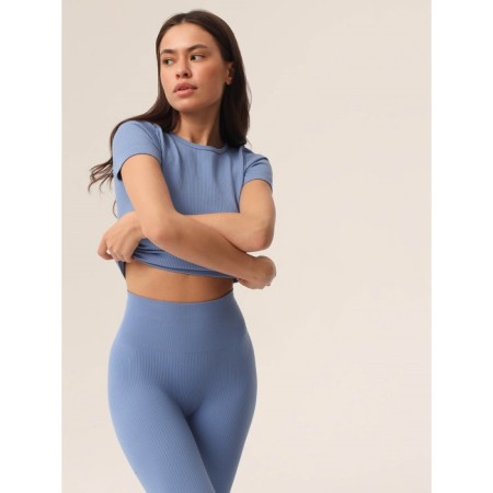Women's T-shirt with texture Rubchik Mirey Maglia, size 46-48, blue color