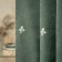 Set of curtains "Ginko", size 145x270 cm, emerald color