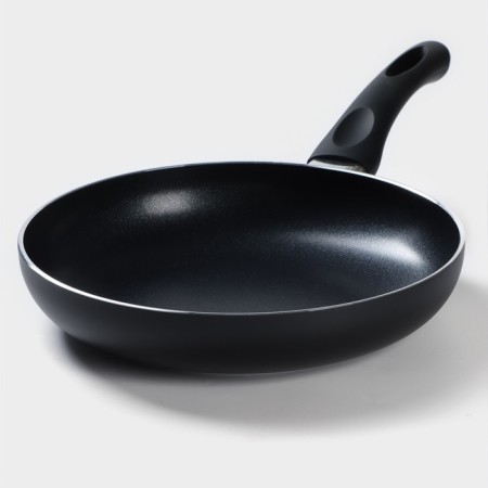 Field frying pan Basic, D = 22 cm, plastic handle, anti -stick coating, induction, black color