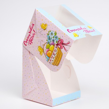 Easter box with the window "Happy Easter with Kart", 12.5 x 9.5 x 9.5 cm-1