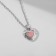Piece "Heart" Spring, Pink color in silver, 40 cm