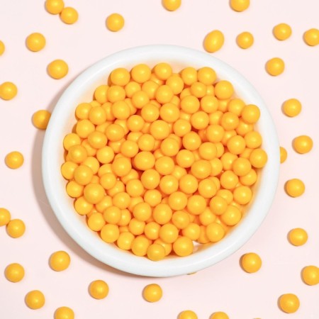Sprinking confectionery in confectionery glaze "Pearls" gold 6-8 mm 50 g-2