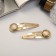 Invisible hair "Amanda" (set 2 pcs) circle, 6.5 cm, gold