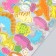 Plastic sticker "Animals and underwater world" with gold stroke mix 10.3x22.5 cm