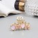 Hair crab "Chloe Galant" heart bows, 4.5 cm, gold