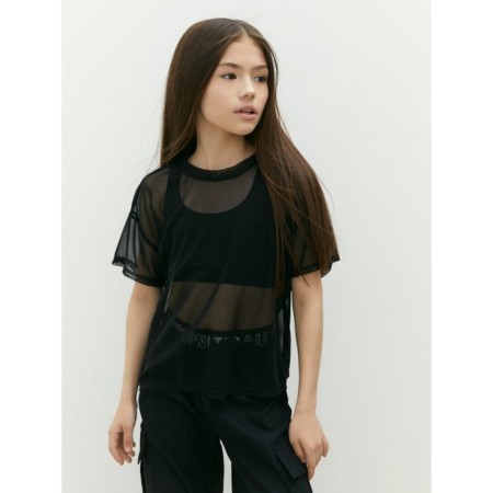 T -shirt Children's Amarobaby Net, height 128 cm, black color-11