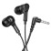 Hoco M102 headphones, wired, vacuum, microphone, 1.2 m, black