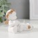 Polystone candlestick "Angel with a heart, in a golden wreath" 6x5.3x8 cm