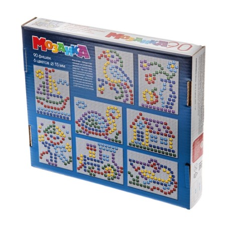 Children's plastic mosaic, 90 elements-1