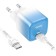 Network charger Hoco C101A, Type-C, 20 W, PD + Qc, Type-C-Type-C, 1 m, blue