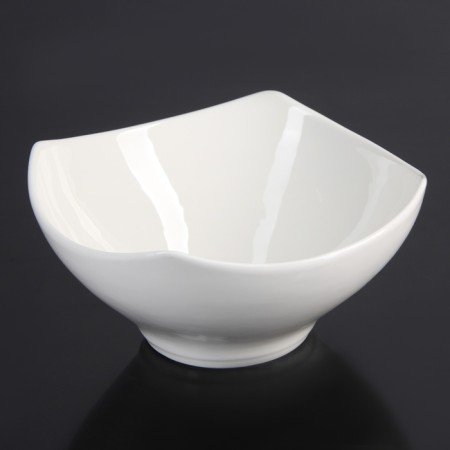 Ceramic Esthet Ceramic salad bowl, 2 l, on a wooden stand-1