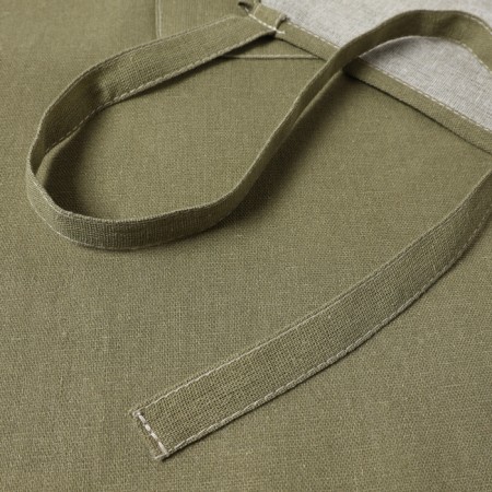 Apron Ethel "Home", green color, 60x75 cm, 50%HL, 50%flax-3
