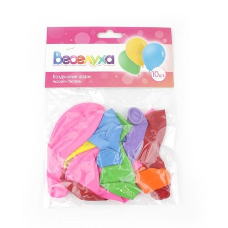 Shar Latex 12 ", pastel, set 10 pcs., Mix-1