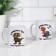 Set of paired mugs sublimation "dinosaurs", with application