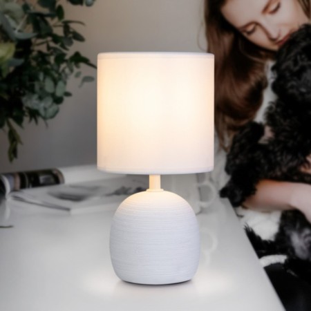 RIVOLI SHERON 1CHA14, 40 W -white ceramics with a lampshade-4
