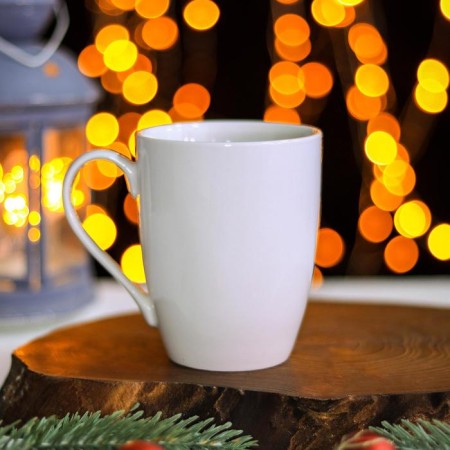Porcelain share mug "Penguin", 350 ml, white color-2