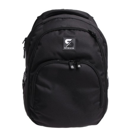 Youth backpack, 42 ​​x 31 x 13 cm, ergonomic back, Stavia "megapolis", black-2