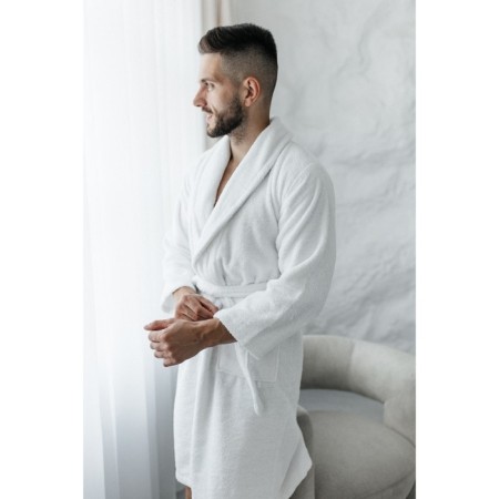 Terry dressing gown, size 48, white color-13