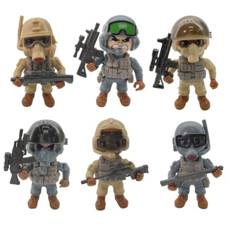 FUNKY TOYS figure "Special Forces", in gray-green uniform, 8 cm, mix-6