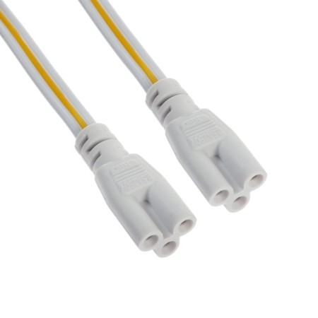 Connective wire for lamps, connector l/n/g, 50 cm, white-1