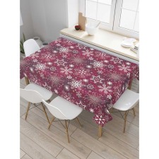 The tablecloth “Bright snowflakes”, rectangular, Saten, size 120x145 cm