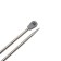 The knitting needles are straight, metal, 35 cm/4.5 mm