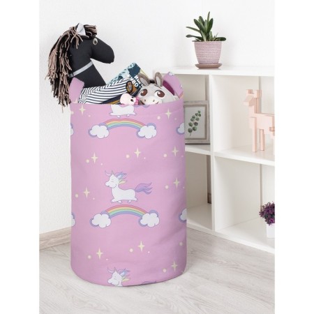 Basket for toys "Unicorn on the rainbow, size 40x60 cm