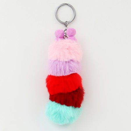 Soft toy "caterpillar" on a key fob, 12 cm, color mix-1