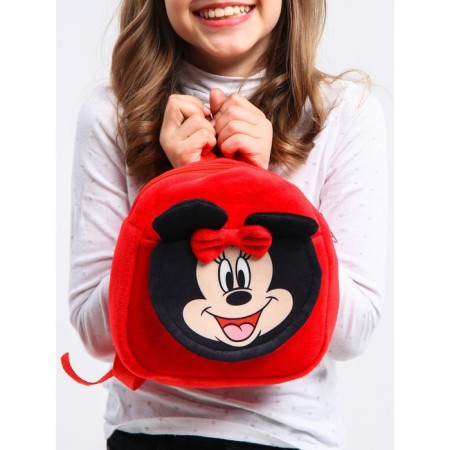Blue backpack, with a zipper, with a pocket, 19x22 cm, Minnie Mouse-7