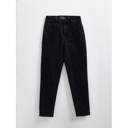 Women's jeans with a high landing CONTE Elegant Mom Fit, size XL, color Washed Black-6