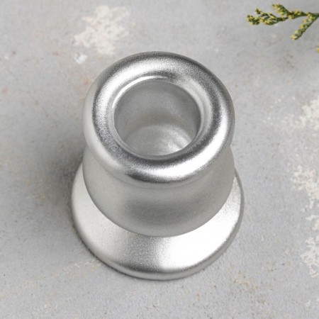 Classic candlestick, 6x5.5 cm, silver-3
