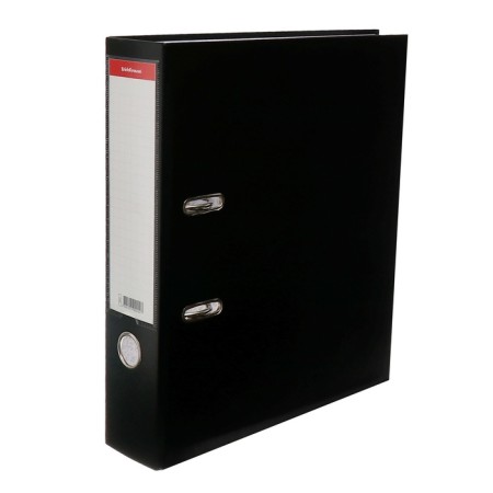 A4, 70 mm registrar, Erichkrause, Business, assembled, pocket for a spine, metallic kant, capacity 450 sheets, black-3