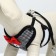 A set with a soft harness and a bow, size S, leash 120 x 1.5 cm, fire 23-42 cm, gray